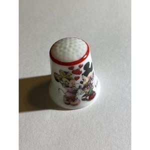 Reutter Porcelain Mickey Minney Mouse Disney Hearts Thimble Germany.....